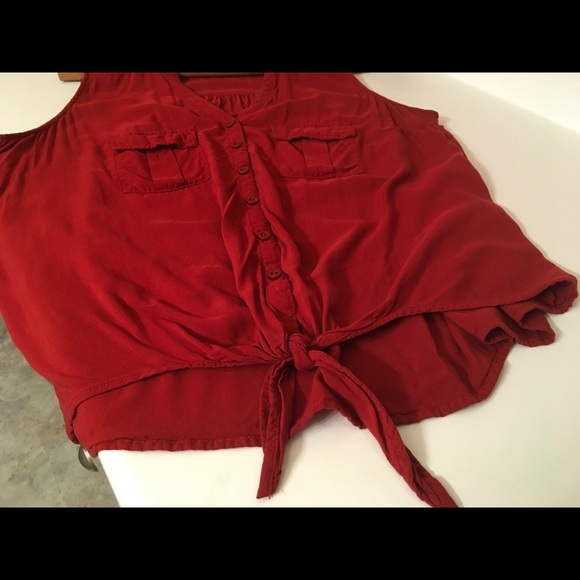 Torrid/Large/ size 0/maroon shirt - Picture 4 of 8